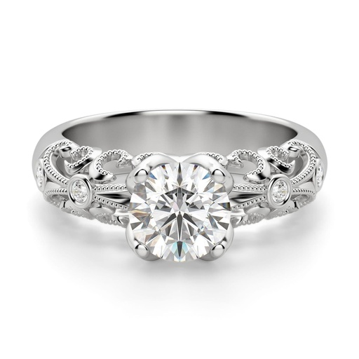  Round Cut Art Deco Engagement Ring For Women