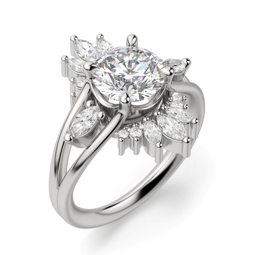Round Cut Diamond Engagement Ring For Women