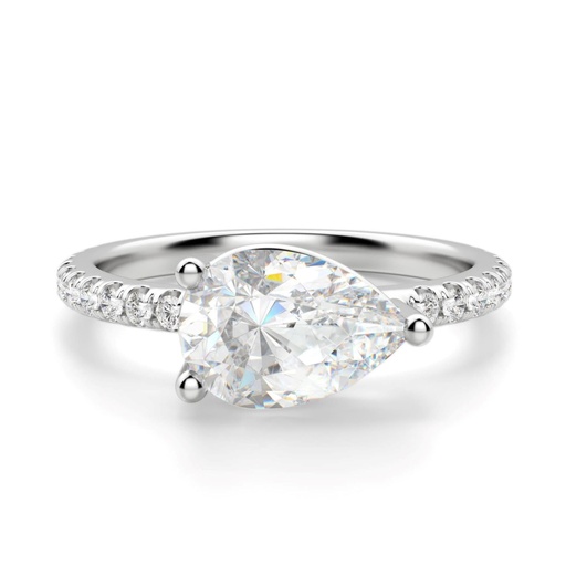 Pear Diamond Engagement Ring for Women