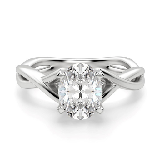 Oval Cut Diamond Twisted Anniversary Ring for Women