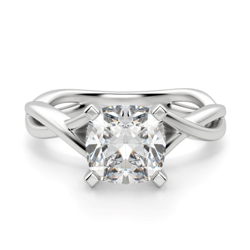 Cushion Cut Diamond Twisted Anniversary Ring For Women