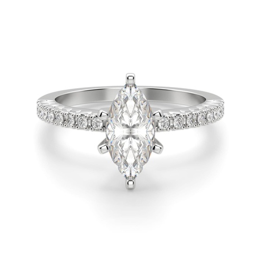 Marquise Cut Diamond With Accents Engagement Ring for Women