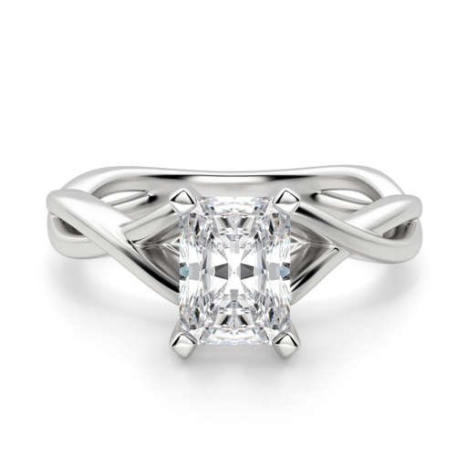 Radiant Cut Diamond Twisted Anniversary Ring For Women