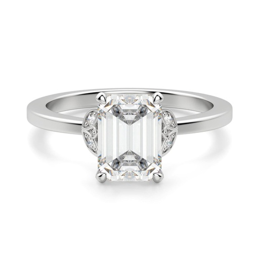 Emerald Cut Diamond Art Deco 5 Stone Engagement Ring For Women