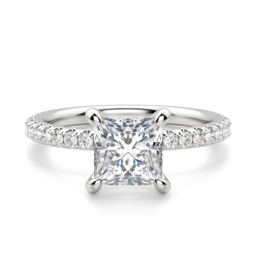 Princess Cut Diamond With Accents Engagement Ring for Women