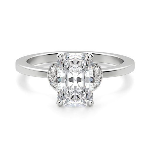 Radiant Cut Diamond Art Deco 5 Stone Engagement Ring For Women