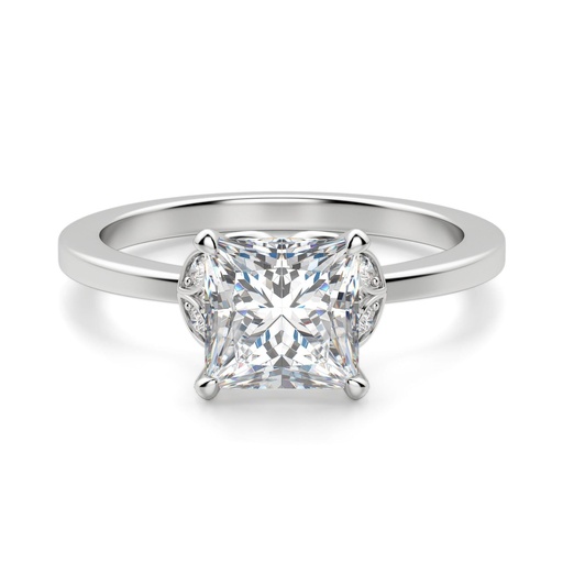 Princess Cut Art Deco Moissanite Engagement Ring