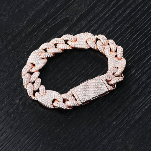 Iced Out Cuban Link Bracelet Hip Hop Jewelry for Men's