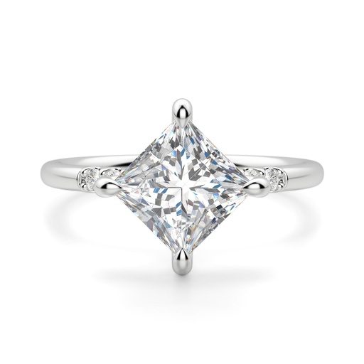 Princess Cut Kite Shape Moissanite Engagement Ring