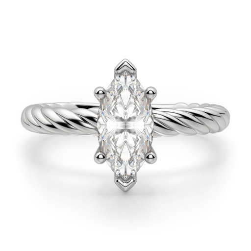 Marquise Cut Diamond Fiji Set Solitaire Engagement Ring For Women