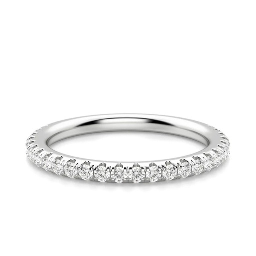 Round Cut Diamond Semi Eternity Matching Wedding Band For Women