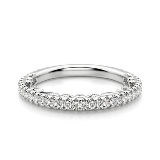 Round Cut Art Deco Matching Eternity Wedding Band for Women