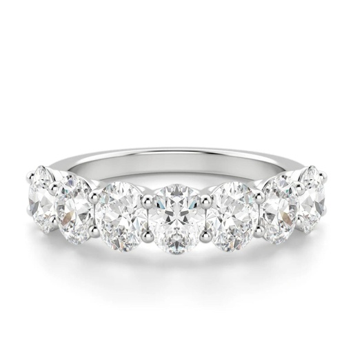 Oval Cut Diamond Seven Stone Wedding Band for Women's