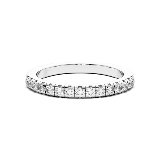 Round Cut Diamond Half Eternity Wedding Band for Women