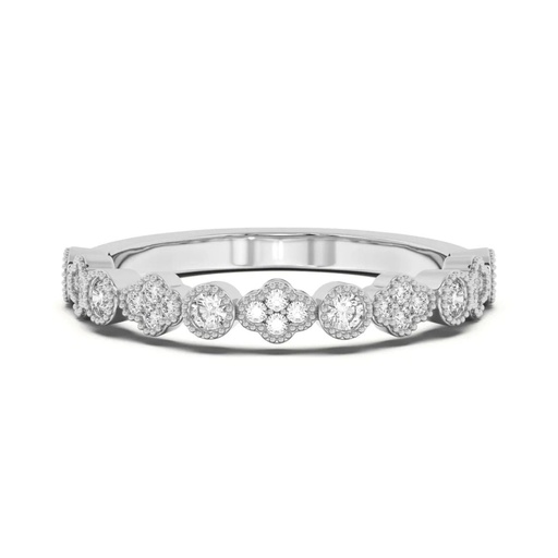 Round Cut Wedding Eternity Matching Band for Women