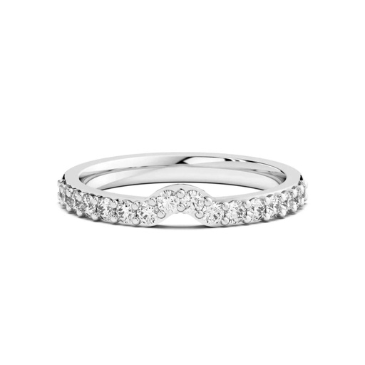 Round Cut Curved Eternity Band For Women