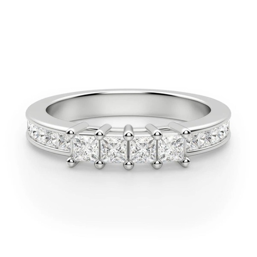 Princess Cut Diamond Wedding Eternity Band for Women