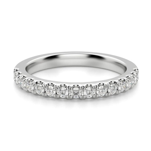 Round Diamond Half Eternity Band For Women