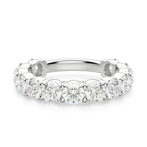  Round Cut Diamond Half Eternity Wedding Band For Women
