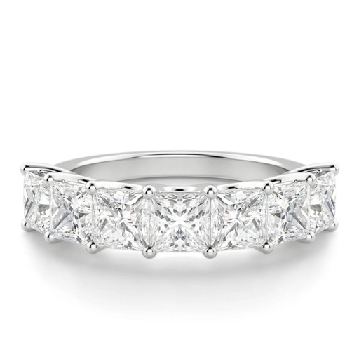 Princess Cut Half Eternity Wedding Anniversary Band for Her