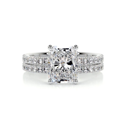 Radiant Diamond Shape Bridal Set For Women