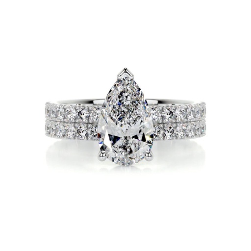 Pear Diamond Shape Bridal Set For Women