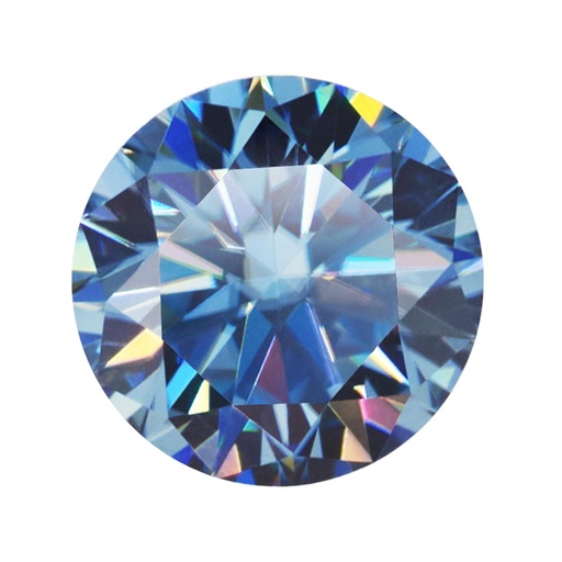[MORDRB18.5] Loose Moissanite Royal Vivid Blue Clean Round Cut 8.50 MM