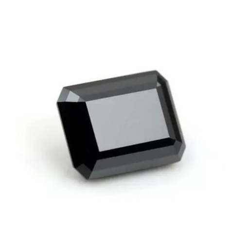 Loose Moissanite Jet Black Clean Radiant Cut 11.00 x 9.00 MM