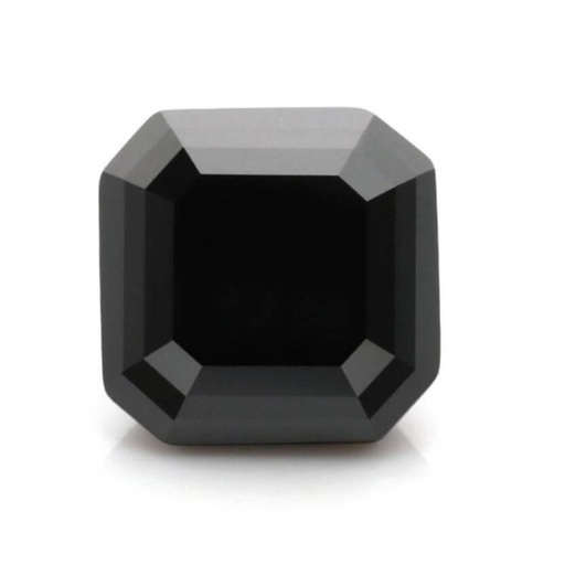 Loose Moissanite Jet Black Clean Asscher Cut 5.00 MM