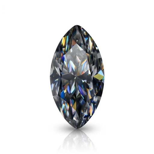 Loose Moissanite Grey Clean Marquise Cut 9.00 x 4.50 MM