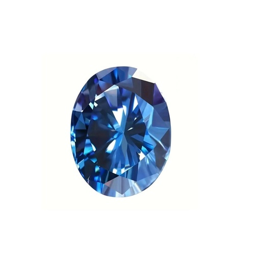Loose Moissanite Royal Vivid Blue Clean Oval Cut 15.00 x 12.00 MM