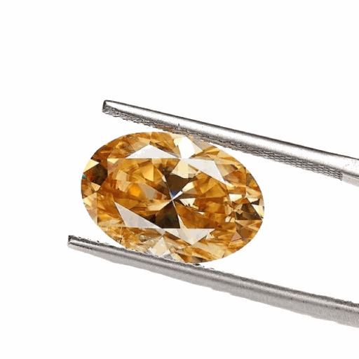 Loose Moissanite Champagne Vivid Brown Clean Oval Cut 18.00 x 13.00 MM