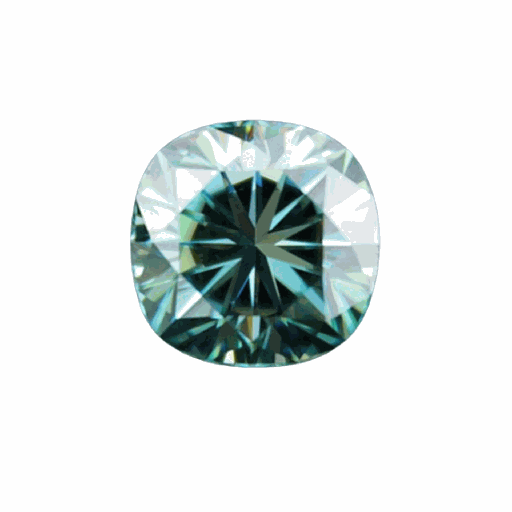 Loose Moissanite Green Clean Cushion Cut 12.00 MM