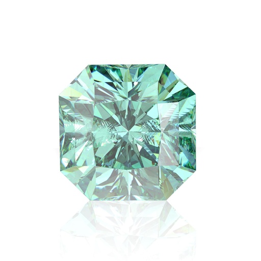 Loose Moissanite Green Clean Square Radiant Cut 5.50 MM