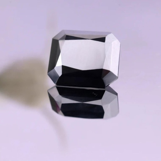 Loose Moissanite Jet Black Clean Square Radiant Cut 7.00 MM
