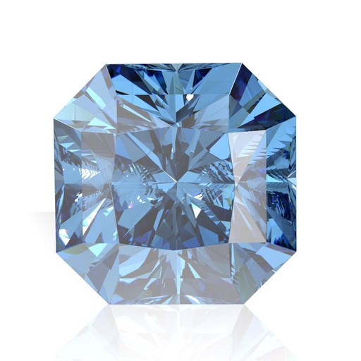 Loose Moissanite Royal Vivid Blue Clean Square Radiant Cut 7.00 MM