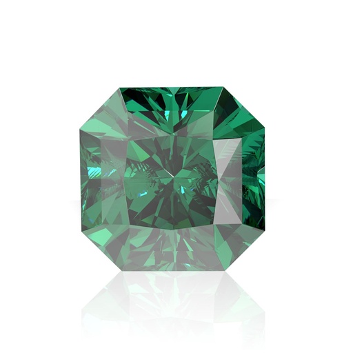 Loose Moissanite Emerald Vivid Green Clean Square Radiant Cut 5.50 MM