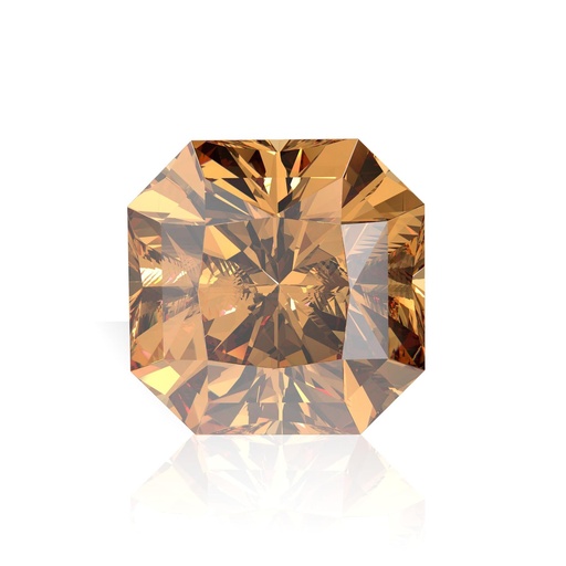 Loose Moissanite Champagne Vivid Brown Clean Square Radiant Cut 8.50 MM