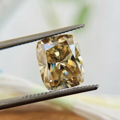 Loose Moissanite Brown Clean Elongated Cushion Cut 8.00 x 6.00 MM