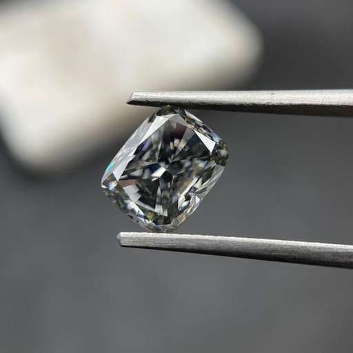 Loose Moissanite Grey Clean Elongated Cushion Cut 12.00 x 10.00 MM