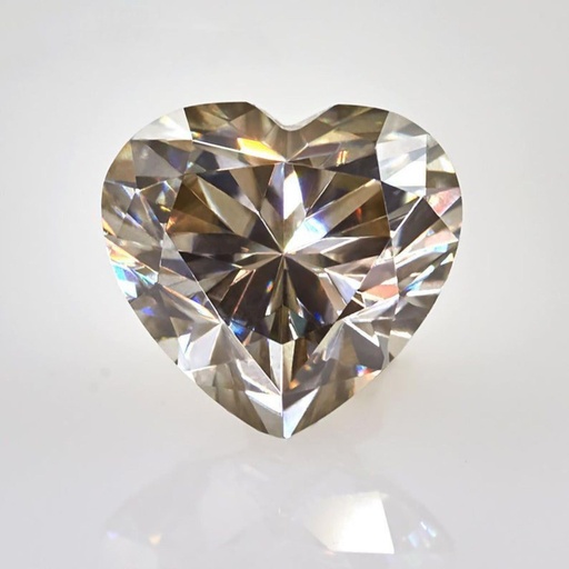 Loose Moissanite Brown Clean Heart Cut 17.00 MM