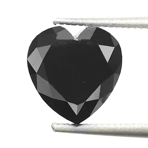 Loose Moissanite Jet Black Clean Heart Cut 7.00 MM