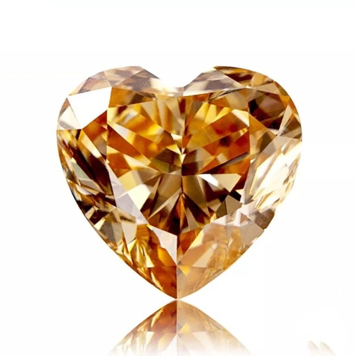 Loose Moissanite Champagne Vivid Brown Clean Heart Cut 14.00 MM