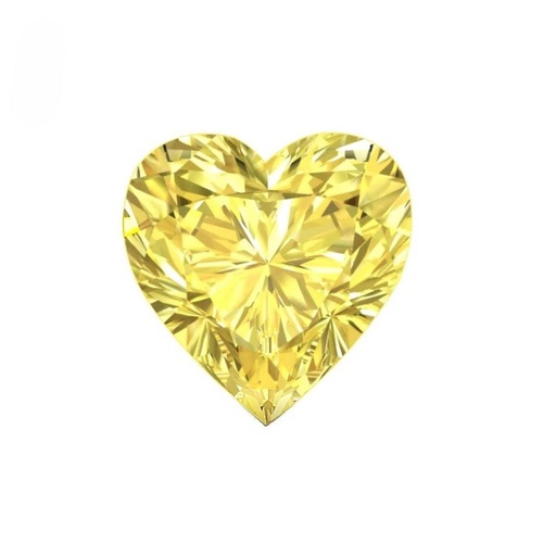 Loose Moissanite Canary Vivid Yellow Clean Heart Cut 15.00 MM