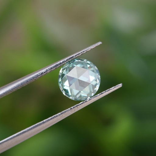 Loose Moissanite Green Clean Rose Cut Round 17.00 MM