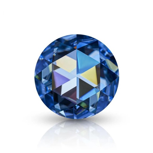 Loose Moissanite Royal Vivid Blue Clean Rose Cut Round 18.00 MM