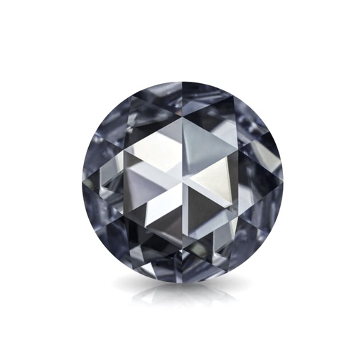 Loose Moissanite Grey Clean Rose Cut Round 20.00 MM