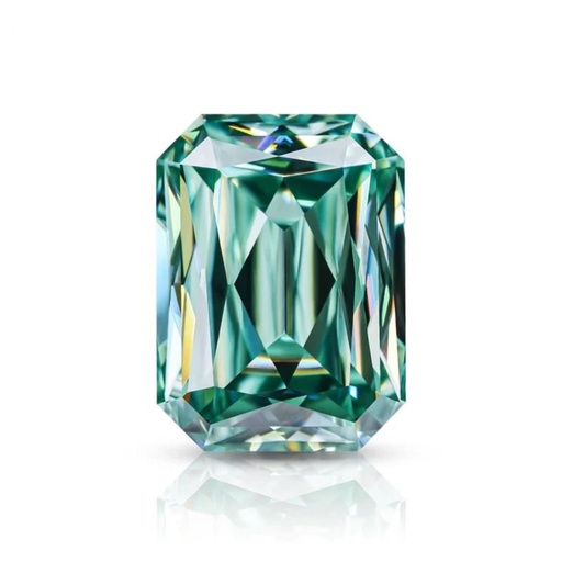 Loose Moissanite Green Clean Criss Cut Emerald 12.00 x 10.00 MM