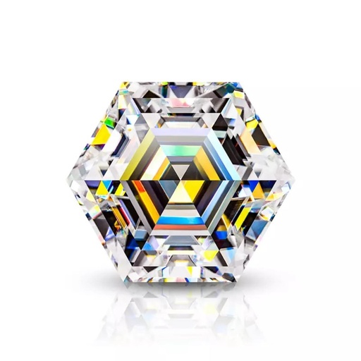 Loose Moissanite White Clean Hexagon Cut 8.50 MM