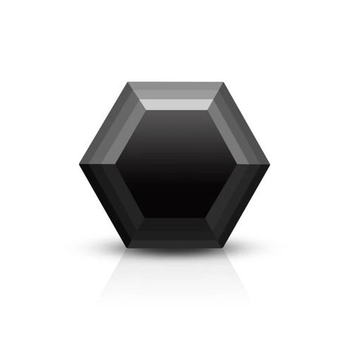 Loose Moissanite Black Clean Hexagon Cut 9.00 MM